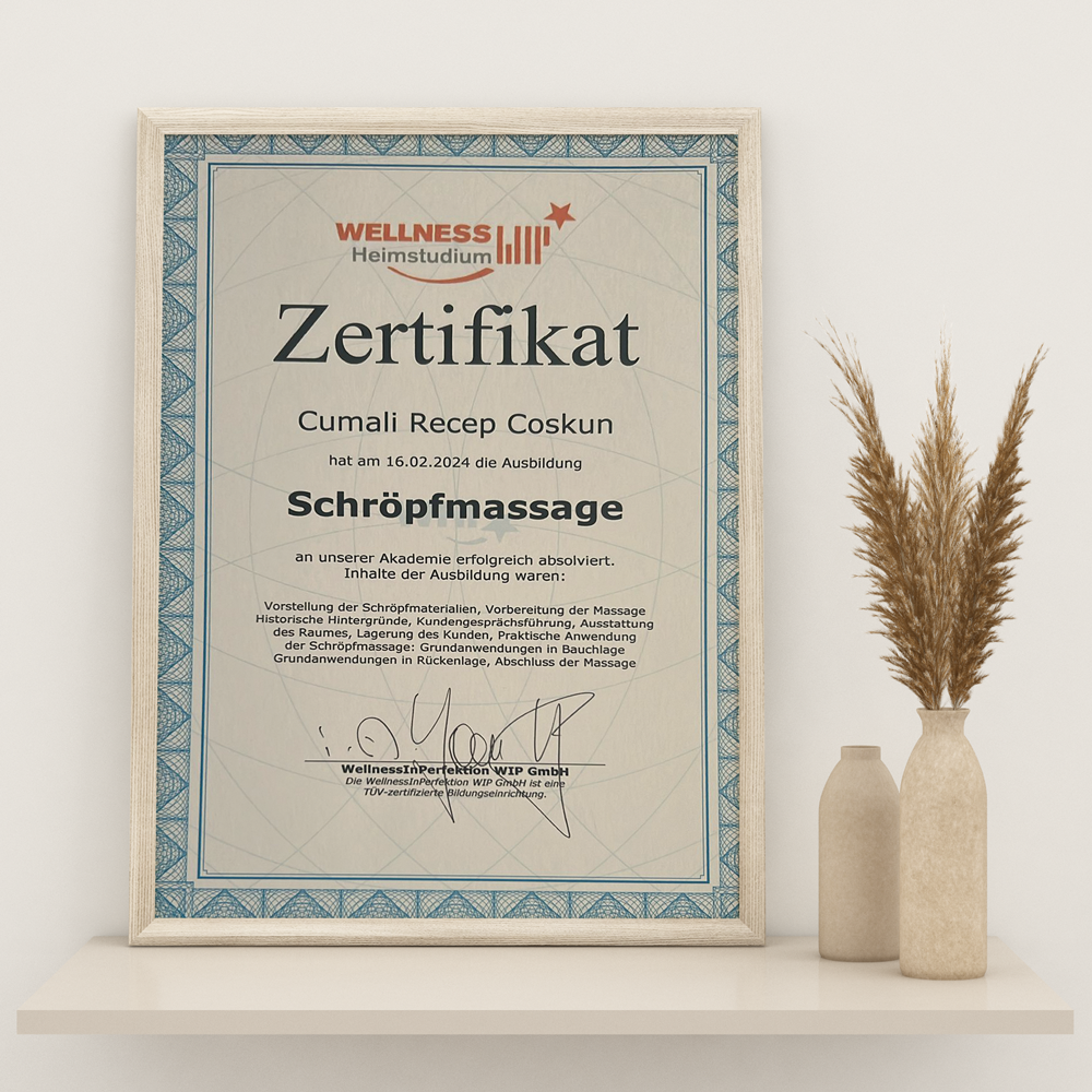 Ric Zertifikat Schröpfmassage